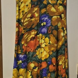 Vintage Floral Women's Dress Small